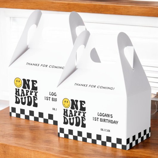 ワンハッピードゥデスマイル顔ボーイファースト誕生日 フェイバーボックス