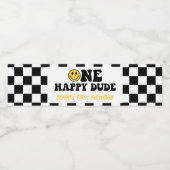 ワンハッピードゥデスマイル顔ボーイファースト誕生日 ペットボトルラベル (シングルラベル)