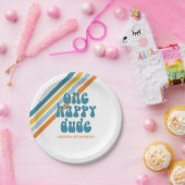 ワンハッピードゥデレトロボーイバースデー紙プレート ペーパープレート (パーティー)