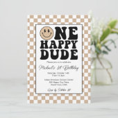 ワンハッピードゥデ誕生日招待状インタン 招待状 (スタンド正面)