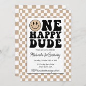 ワンハッピードゥデ誕生日招待状 招待状 (正面/裏面)