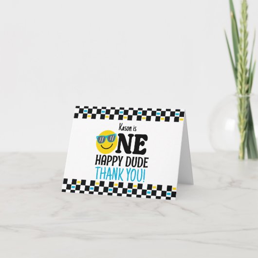 ワンハッピードゥデ誕生日1st誕生日 サンキューカード (正面)