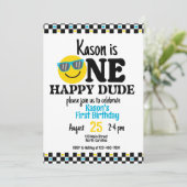 ワンハッピードゥデ誕生日1st誕生日 招待状 (スタンド正面)