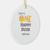 ワンハッピードゥデ1番ハッピーバースデースマイリー黄 セラミックオーナメント (右)