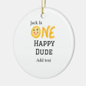ワンハッピードゥデ1番ハッピーバースデースマイリー黄 セラミックオーナメント (左)