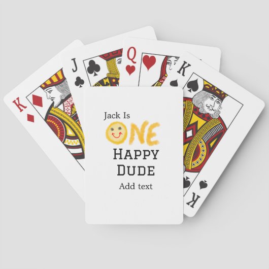 ワンハッピードゥデ1番ハッピーバースデースマイリー黄 トランプ (裏面)