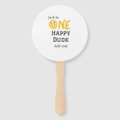 ワンハッピードゥデ1番ハッピーバースデースマイリー黄 ハンドファン (裏面)