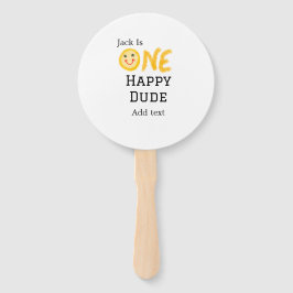 ワンハッピードゥデ1番ハッピーバースデースマイリー黄 ハンドファン