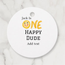 ワンハッピードゥデ1番ハッピーバースデースマイリー黄 フェイバータグ