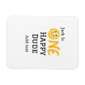 ワンハッピードゥデ1番ハッピーバースデースマイリー黄 マグネット (横)