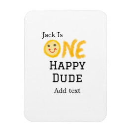 ワンハッピードゥデ1番ハッピーバースデースマイリー黄 マグネット