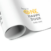 ワンハッピードゥデ1番ハッピーバースデースマイリー黄 ラッピングペーパー (ロールコーナー)