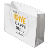 ワンハッピードゥデ1番ハッピーバースデースマイリー黄 ラージペーパーバッグ (裏面アングル)