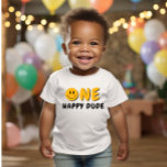 ワンハッピードゥデ1stバースデーオレンジスマイリー ベビーTシャツ<br><div class="desc">毎週新しいデザインを追加！</div>