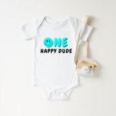 ワンハッピードゥデ1stバースデーブルースマイリー ベビーボディスーツ