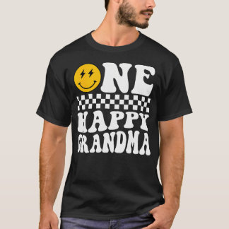 ワンハッピードゥデ1stバースデーワン祖母クール家族 tシャツ