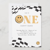 ワンハッピードゥデ1st誕生日招待状 招待状 (正面)