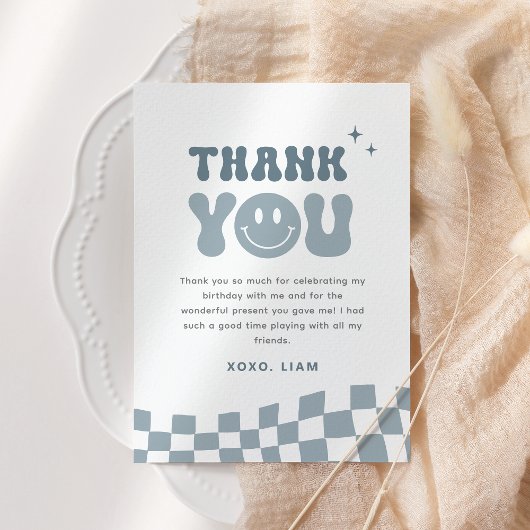 ワンハッピードゥードバースデーパーティーサンキューカード サンキューカード