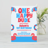 ワンハッピードゥード熱帯夏の初誕生日 招待状 (スタンド正面)
