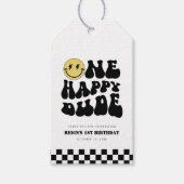 ワンハッピードゥ |男の子素晴らしいキッズ1st誕生日のお願い ギフトタグ (正面)