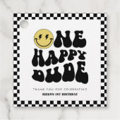 ワンハッピードゥ |男の子素晴らしいキッズ1st誕生日 フェイバータグ (正面)