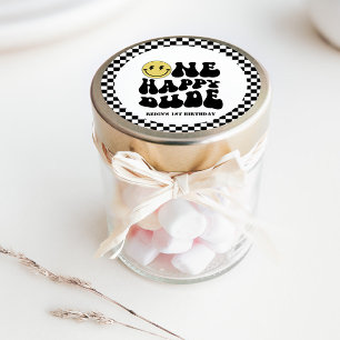 ワンハッピードゥ  男の子素晴らしいキッズ1st誕生日 ラウンドシール