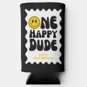 ワンハッピードウェーブスクライグリー最初の誕生日 スリム缶クーラー (正面)