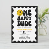 ワンハッピードウェーブスクライグリー最初の誕生日 招待状 (スタンド正面)