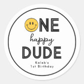 ワンハッピードステッカー ラウンドシール (正面)