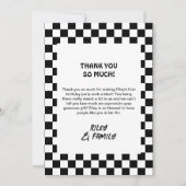 ワンハッピードデファースト誕生日サンキューカード 招待状 (裏面)