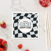 ワンハッピードドゥグルーヴィハピー顔ボーイ誕生日 スタンダードカクテルナプキン (インサイチュ)