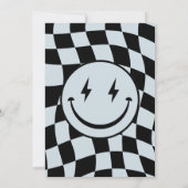 ワンハッピードドゥグルーヴィハピー顔ボーイ誕生日 招待状 (裏面)