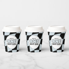 ワンハッピードドゥグルーヴィハピー顔ボーイ誕生日 紙コップ