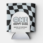 ワンハッピードドゥグルーヴィハピー顔ボーイ誕生日 缶クーラー (正面)