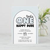 ワンハッピードドゥグルーヴィブルーボーイ誕生日 招待状 (スタンド正面)