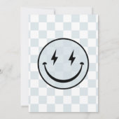 ワンハッピードドゥグルーヴィブルーボーイ誕生日 招待状 (裏面)