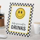 ワンハッピードドスマイル顔ドリンクペデスタルサイン 台座サイン (インサイチュ)