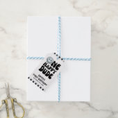 ワンハッピードブルーカワイボーイファースト誕生日 ギフトタグ (より糸付き)