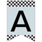 ワンハッピードブルーハッピーホテル顔誕生日 バンティングフラッグ (第3の旗)