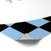 ワンハッピードブルーボーイワンバースデースマイルへようこそ ポスター (角)