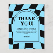 ワンハッピードブルーボーイ1st誕生日サンキューカード (正面)