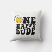 ワンハッピードボーイファースト誕生日パーティー クッション (裏面)