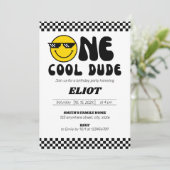 ワンハッピードワンクールダドボーイの誕生日 招待状 (スタンド正面)