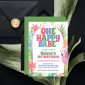 ワンハッピーバーベトロピカルサマー1st誕生日パーティー 招待状