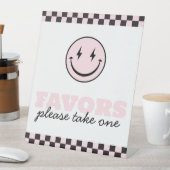 ワンハッピーバーベピンクスマイルウィズサイン 台座サイン (インサイチュ)