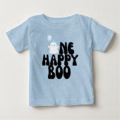 ワンハッピーブーボーイ1st誕生日パーティー ベビーTシャツ (正面)
