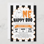 ワンハッピーブーボーイ1st誕生日パーティー 招待状 (正面)