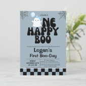 ワンハッピーブー秋ボーイ1st誕生日パーティー 招待状 (スタンド正面)