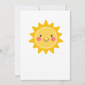 ワンハッピーベビーイエローサニービーガールズ1st誕生日 招待状 (裏面)