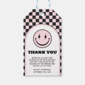 ワンハッピーベビーガール誕生日フォトギフトラベル ギフトタグ (正面)